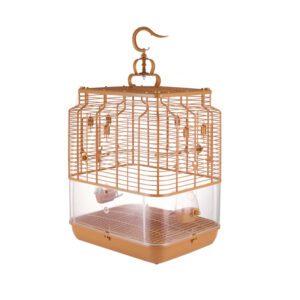 Anti-Spill Bird Cage – Brown