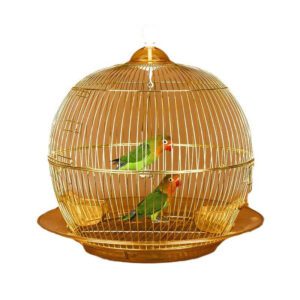 Small Metal Bird Cage – Gold