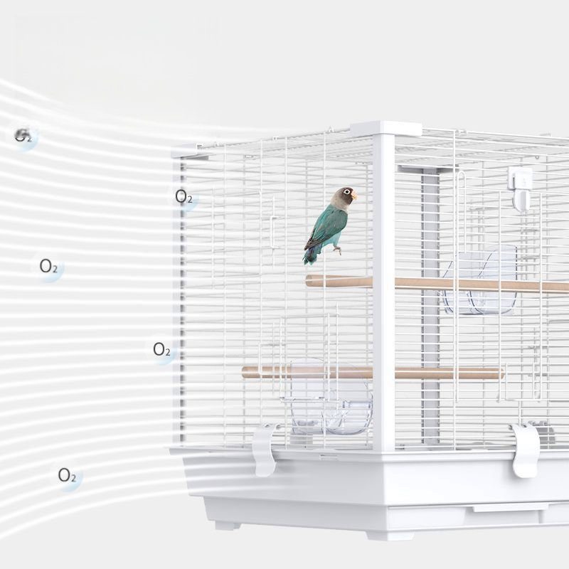 Large Breeding Bird Cage for Small to Medium Birds – White - Image 2