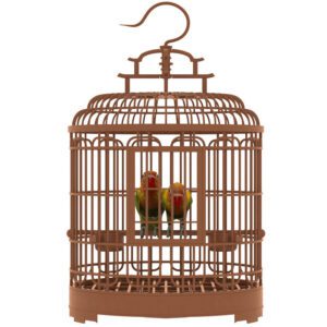 Medium Portable Bird Cage – Brown