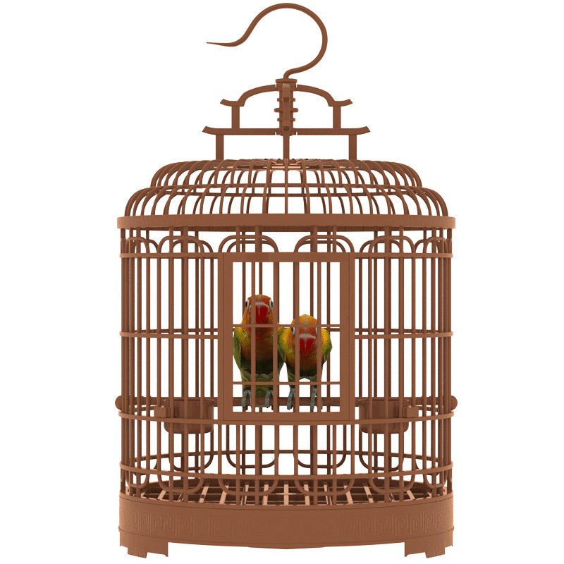 Medium Portable Bird Cage – Brown