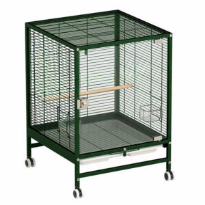 Large Bird Cage with Transparent Panels – Green