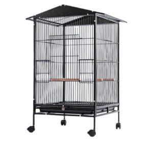 Large Outdoor Metal Bird Cage – Black