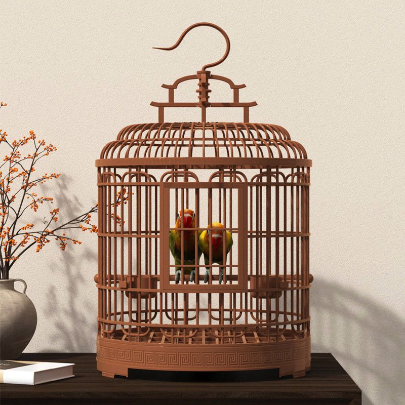 Medium Portable Bird Cage – Brown - Image 2