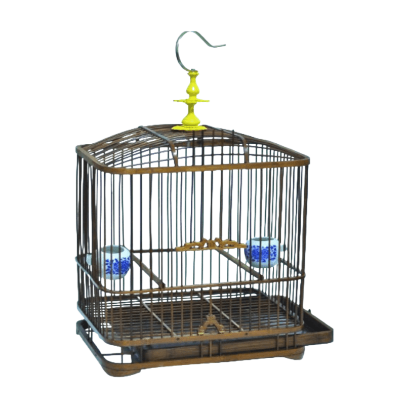 Small Hanging Bamboo Bird Cage – Natural