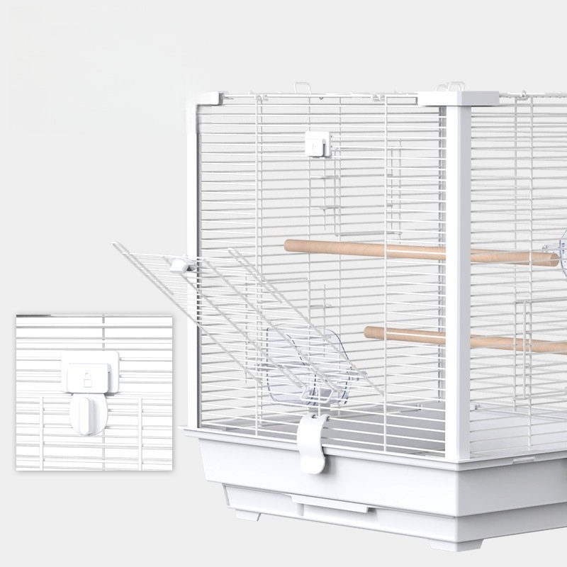 Large Breeding Bird Cage for Small to Medium Birds – White - Image 3