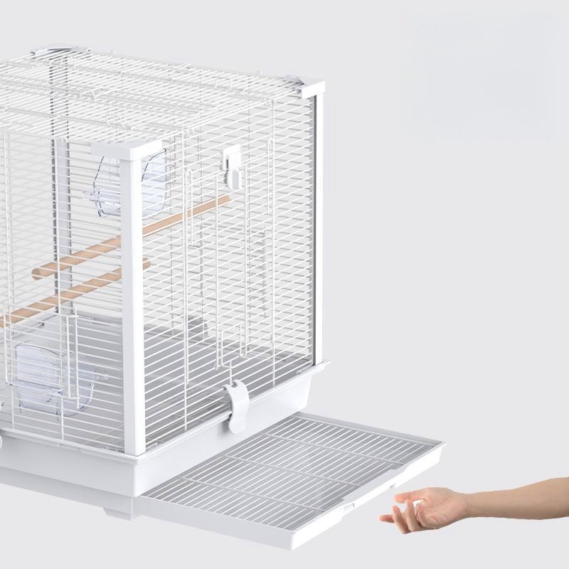 Large Breeding Bird Cage for Small to Medium Birds – White - Image 4